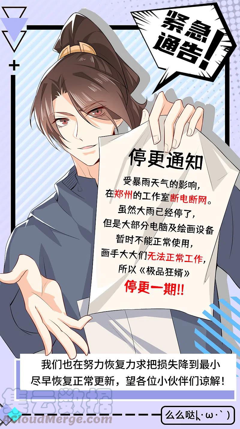 极品狂婿叶辰燕雨晴漫画,停更公告1图