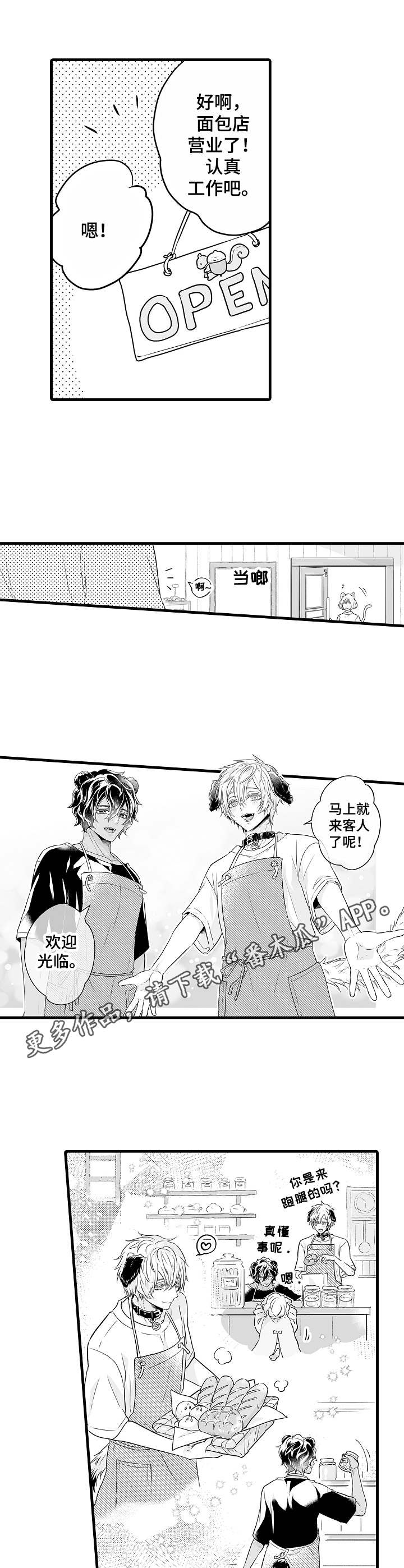森林中的熊先生在冬眠时漫画漫画,第12章：看店3图