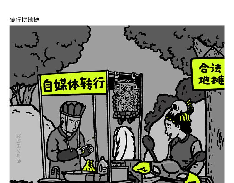 绘心一笑成语漫画,第280话 转行摆地摊1图
